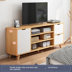 Elevated Nordic style TV stand, living room bedroom wooden simple TV cabinet combination