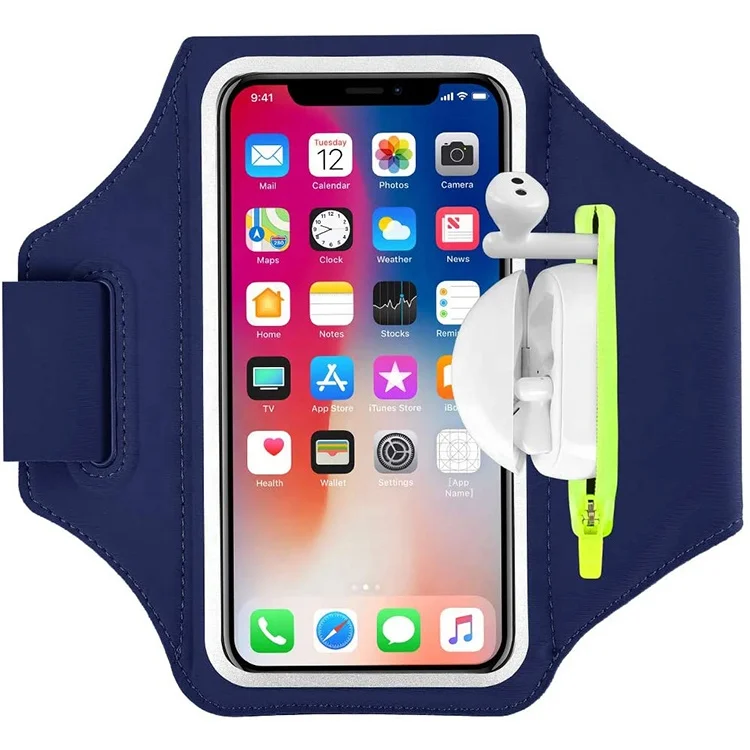 Wholesale fashion sports outdoor running fitness cycling touch screen mobile phone arm bag