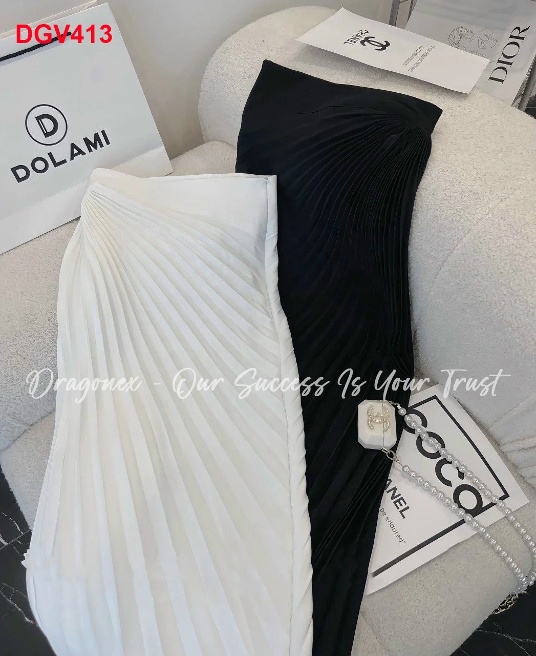 High Waist Pleated Skirt Smooth Satin Long Elegant Dress Summer Spring Lady Casual Pleated Skirt