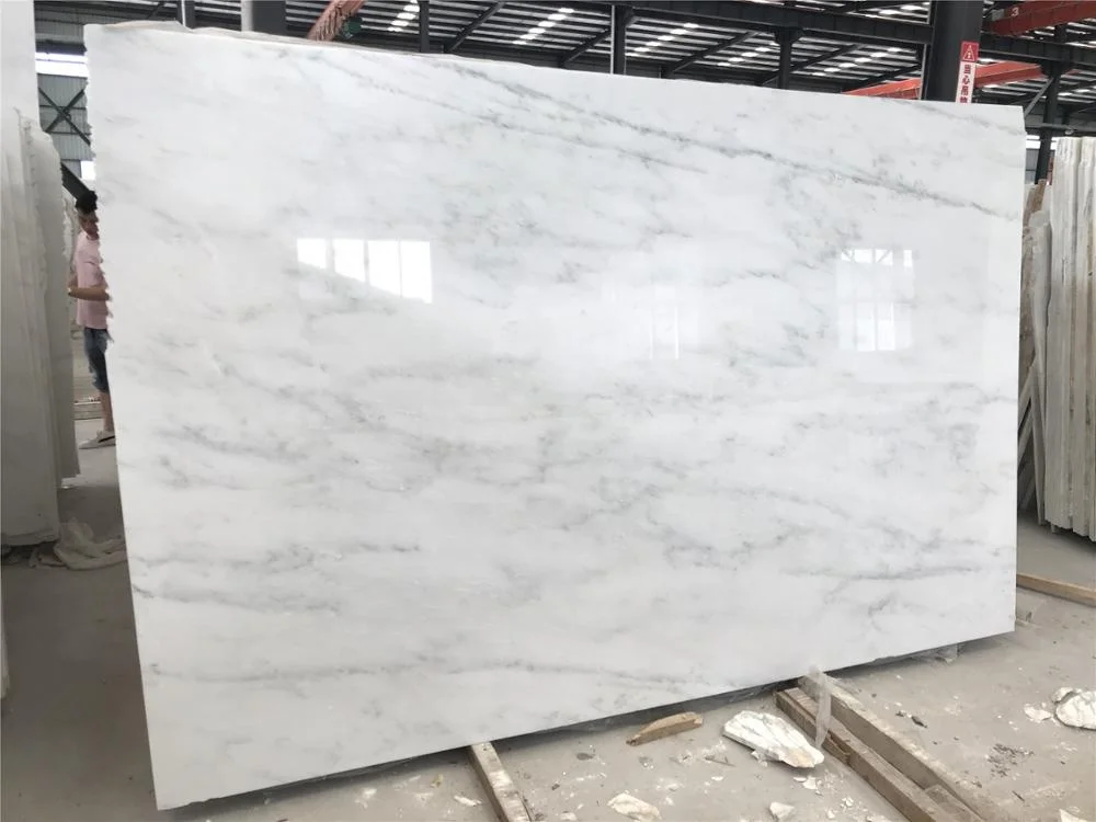 Polished Statuary White Marble 3cm Slabs For Counter Tops Slabs Price