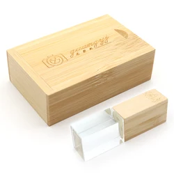 Bulk Cheapest Wedding Gifts Wood Usb Key 3.0 U Disk 4GB 8GB 16GB 32GB 64GB 128GB Crystal Wooden Usb With Box