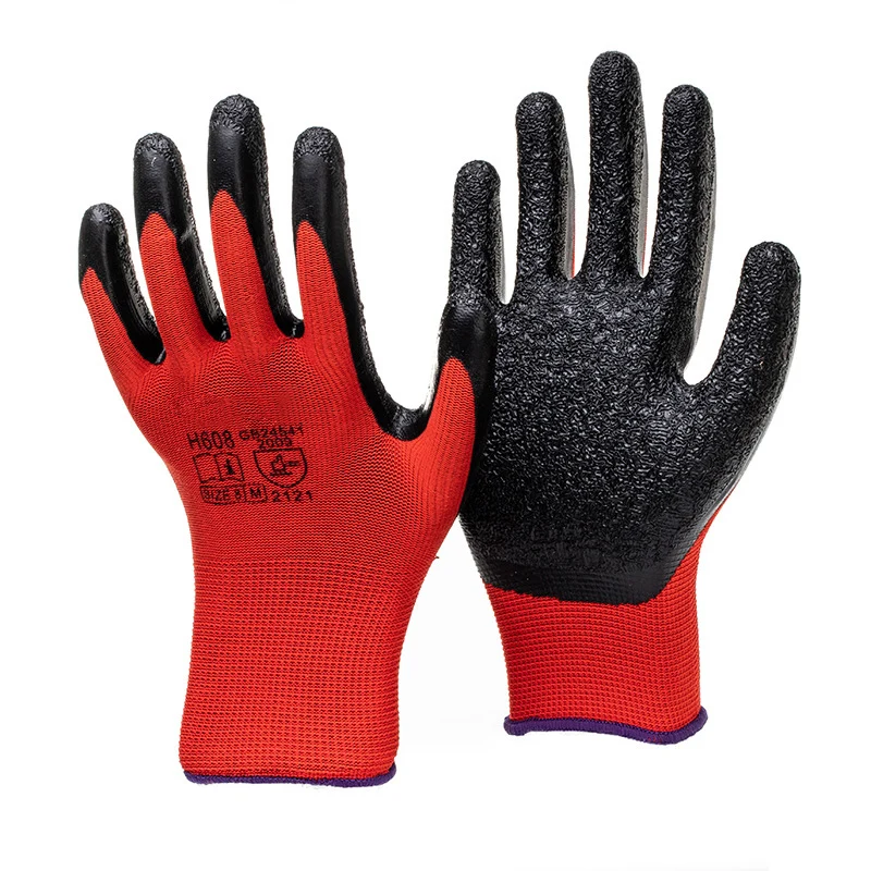 GLBZ014 Industrial heavy duty safety hand latex wholesale construction rubber garden gloves & protective gear working gloves