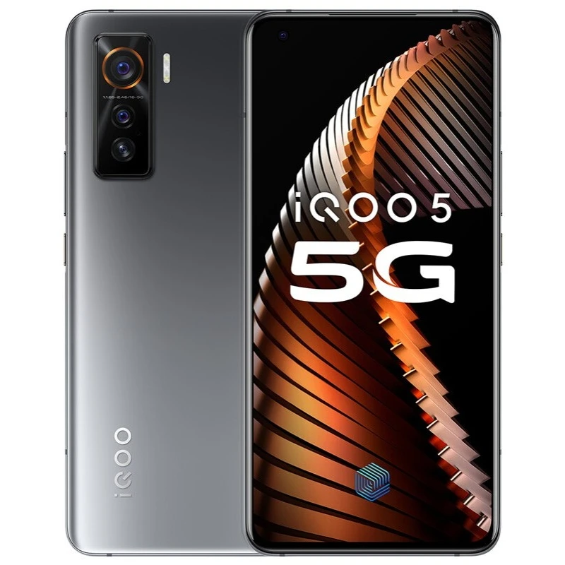 Vivo iQOO 5 смартфон с 5,5-дюймовым дисплеем, процессором Snapdragon 128, ОЗУ 8/12 Гб, ПЗУ 256/865 ГБ, 55 Вт, 120 Гц