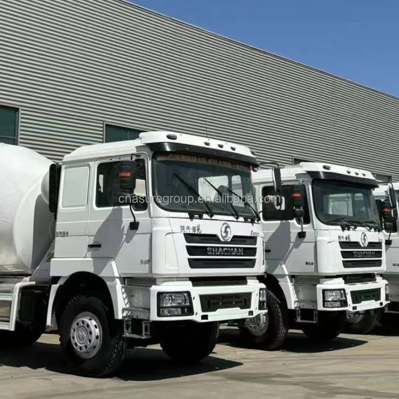 SHACMAN 6x4 Тип 8 м3 9 М3 10 Подержанный Новый Бетономешалка Cummins 340 л.с. двигатель E2 RHD цементовоз