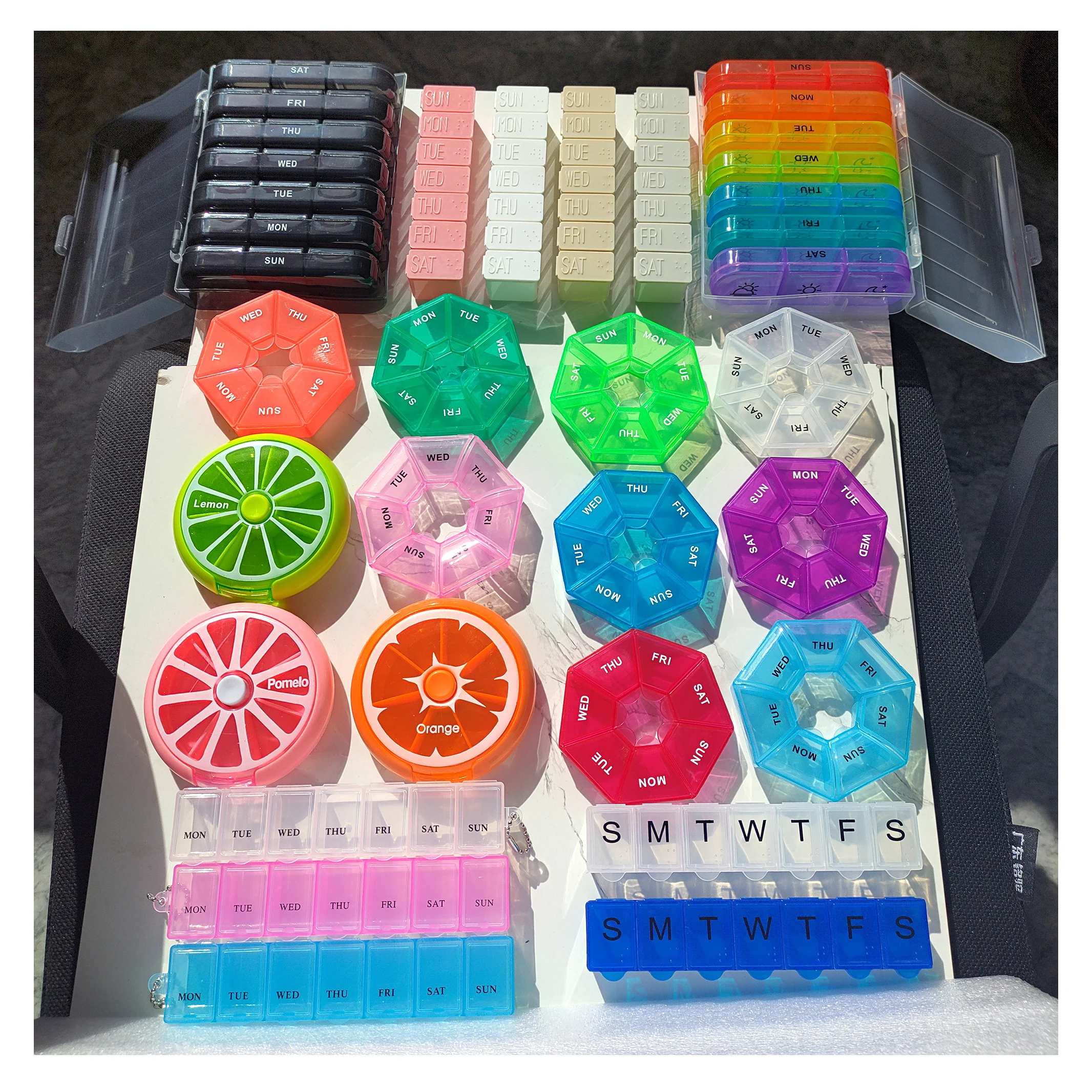 high quality promotional plastic pill storage containers medicine case pocket storage case travel pill box