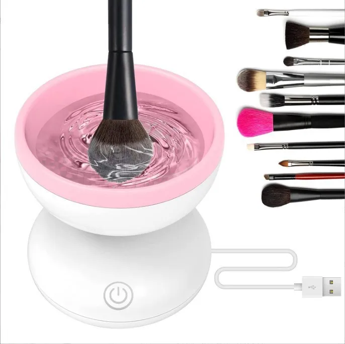Factory Price Automatic Brush Silicone Makeup Brush Cleaner Spinner Wash and Dry Deep Cleaning Brush Cleaner