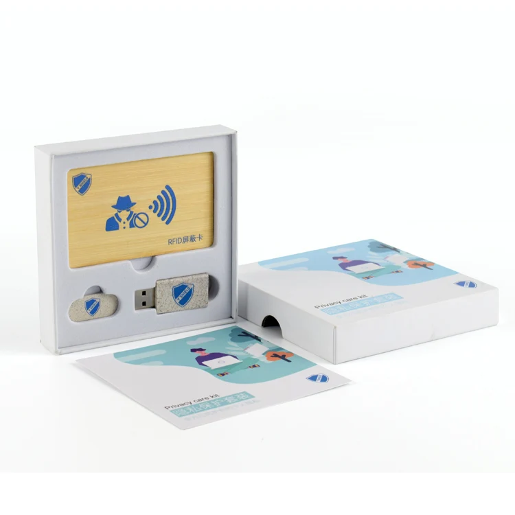 Wholesale eco-friendly privacy kits with cameral cover ,RFID blocker card and usb data shield for Laptop,phone