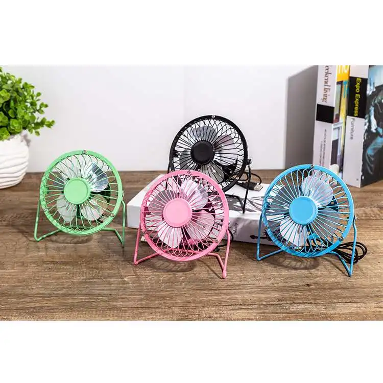 4 Inch USB Mini Desk Table Fan China Metal Body Quiet Small Portable Micro USB Electric Stand Cooling 5V USB Fan