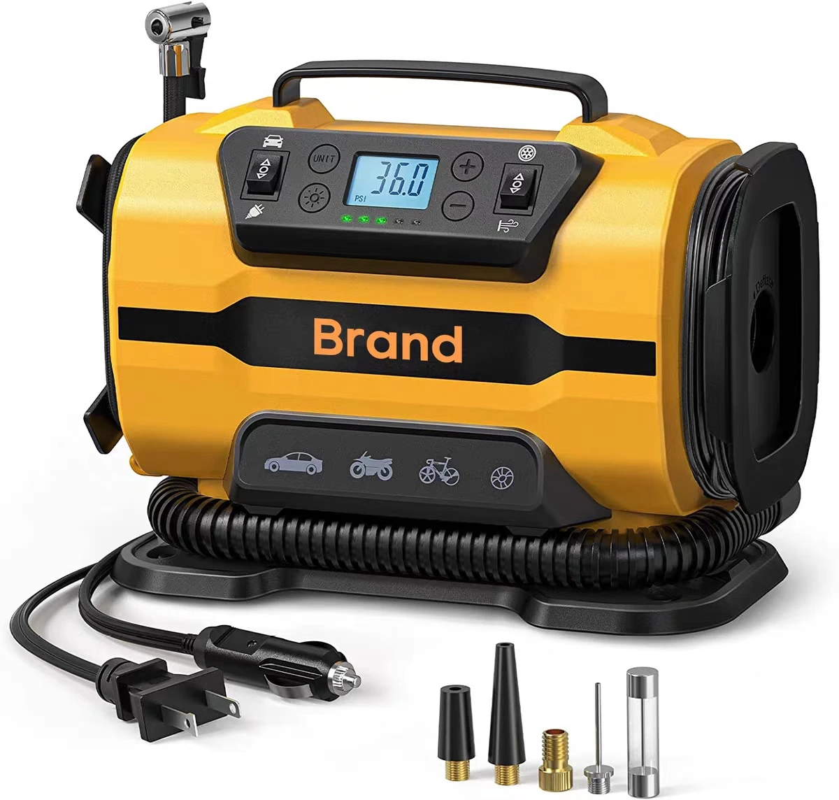 Factory New DC12V Portable Handheld Air Pump Multi-function Air inflator 22mm cylinder diameter Tire Inflator
