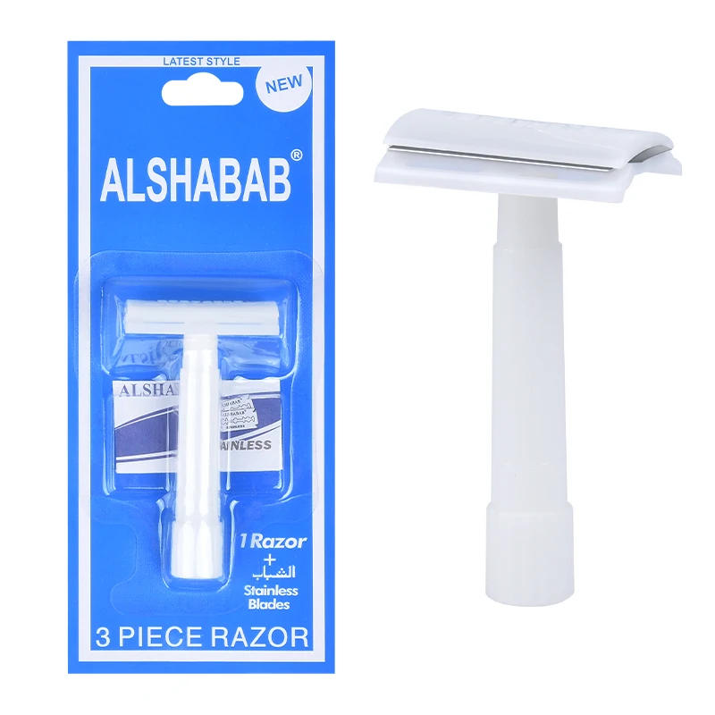 Cheapest Price Plastic Handle Razor Double Edge Carbon Steel Safety Razor for Male