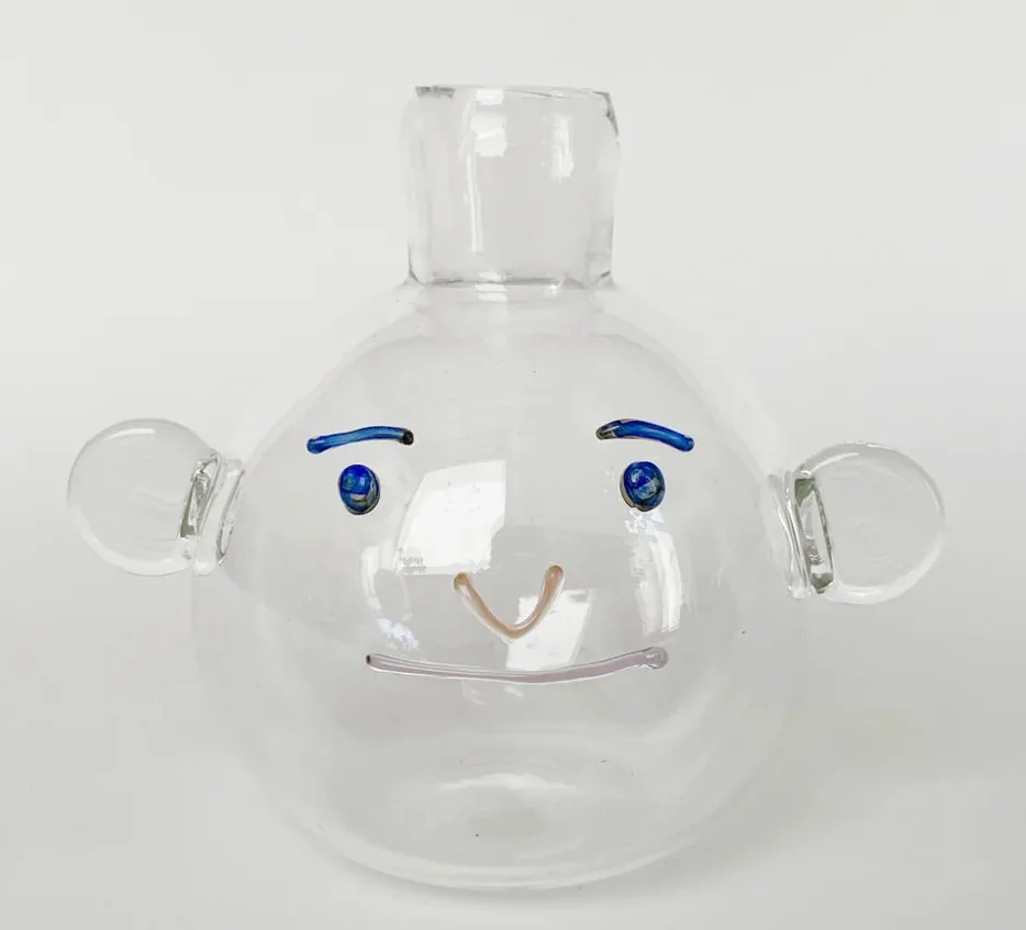 Wholesale Customized Home Decor Face Transparent Glass Flower Vase Plant Terrarium