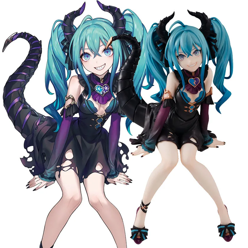 15cm Little Devil Cosplay Character Virtual Singer Anime Sitting Noodle Stopper Model Toys
