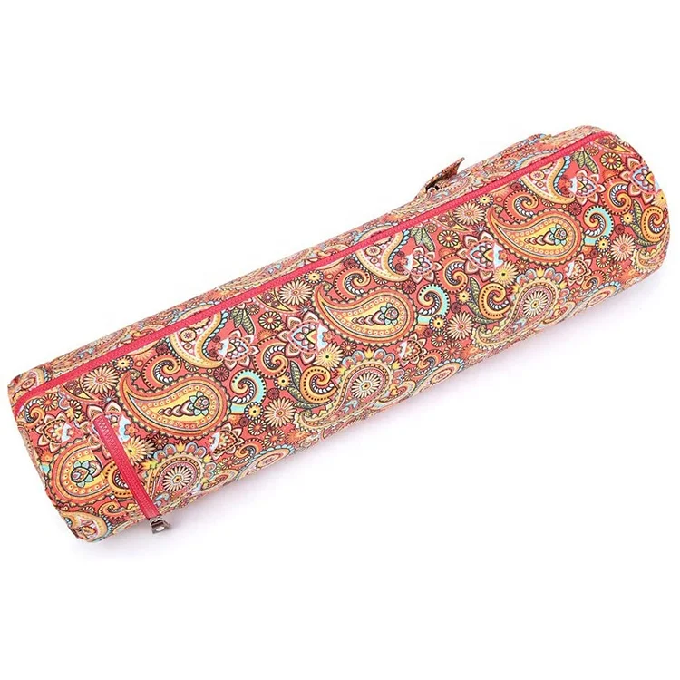 New eco friendly custom Printed private label canvas tote yoga mat bag for gym manufacturers