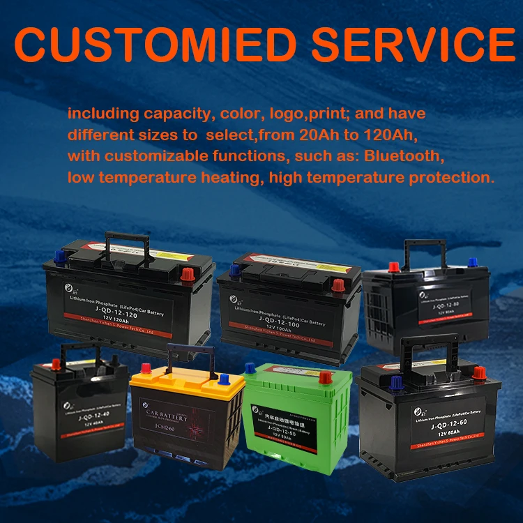 Car Battery Starter Jump12v 80ah BMS Car Jump-starting OEM Automotive Case Size Lifepo4 Auto Batteries Sealed Built-in BMS 12.8V