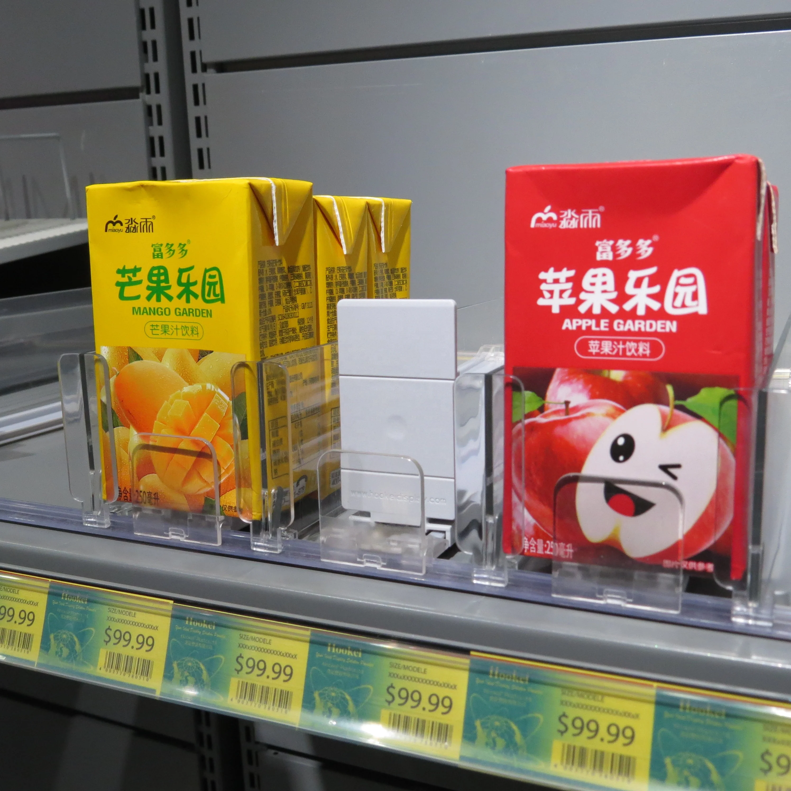  Бесплатный образец горячая распродажа пластиковый стеллаж для продуктов супермаркета толкатель система