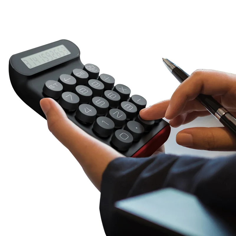 2021 new Office Mechanical Blue Switches Digital Calculator with 10 numbers