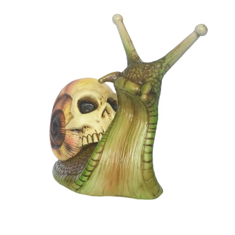 Halloween Skull Snail Skull Sculpture Home Decoration Resin Garden Decoration