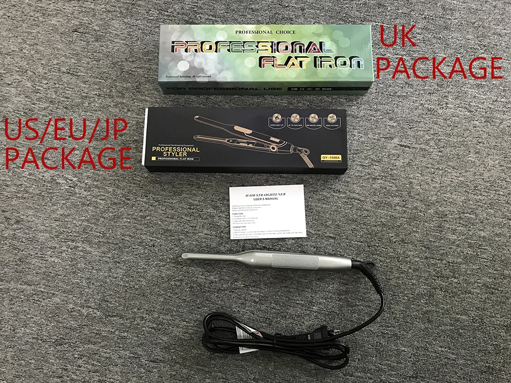 RESUXI 1088A Pencil Flat Iron Small Flat Irons for Short Hair 3/10 Inch Hair Straightener for Men Mini Flat Iron for Beard