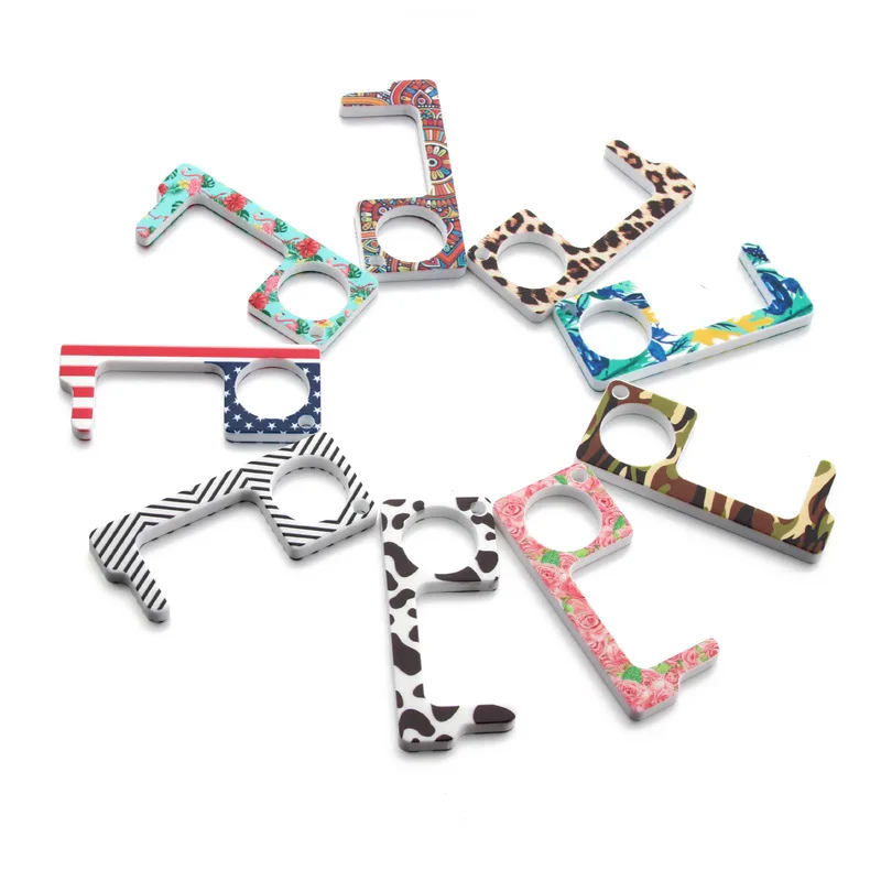 Press Elevator Tool No-touch Door Opener Hygiene Hand Antimicrobial Acrylic Safety Door Handle Touch Key Tool