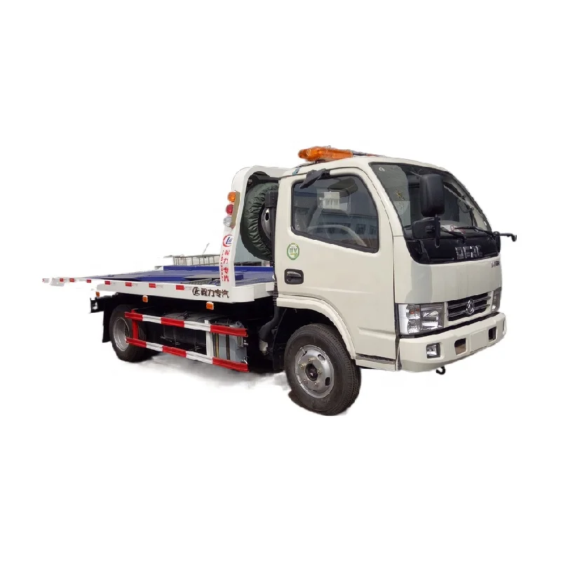 4*2 6 wheeler 2ton 3 ton winch slide flatbed rollback tow trucks for sale