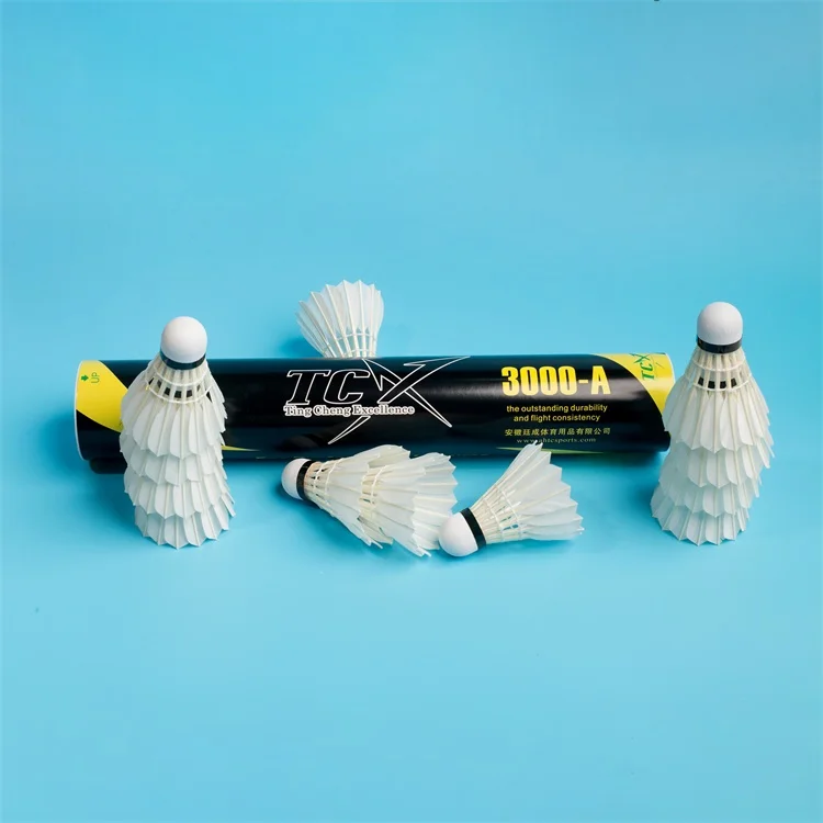 TCX-3000-A Goose feather duck  Careful selection of feathers and plugs to make the best badminton