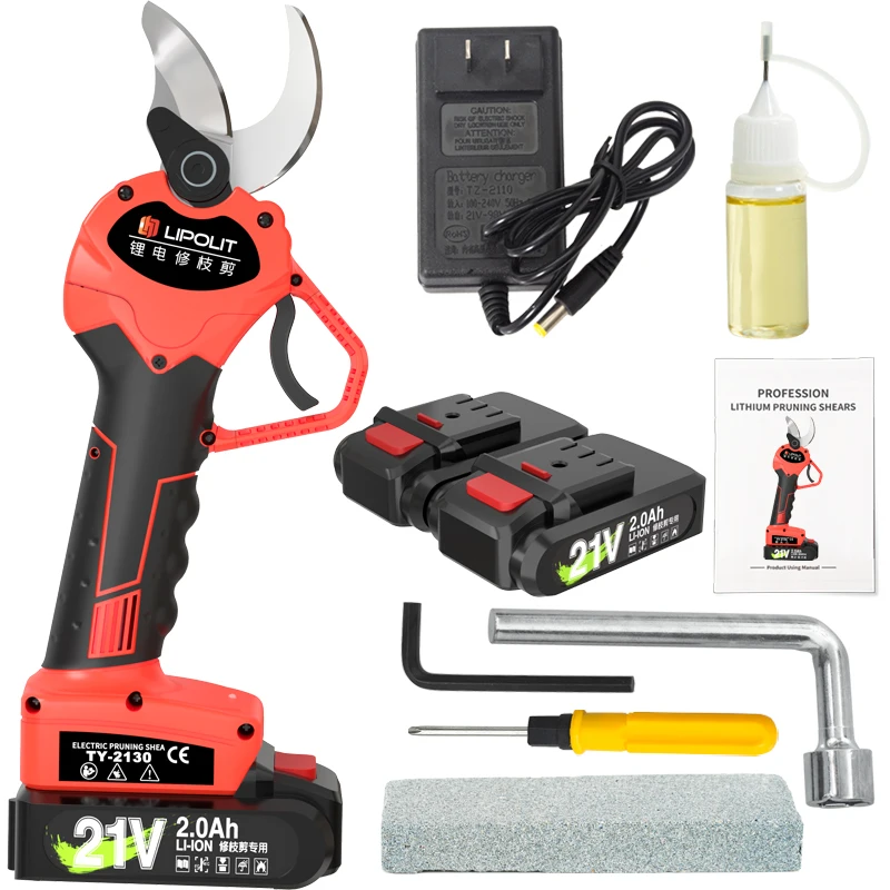 Amazon hot Electric Pruning Shears 1.2 (30mm)Cutting Diameter With 2 Pack 21V chargeable Battery SK5 Blade For Gardening