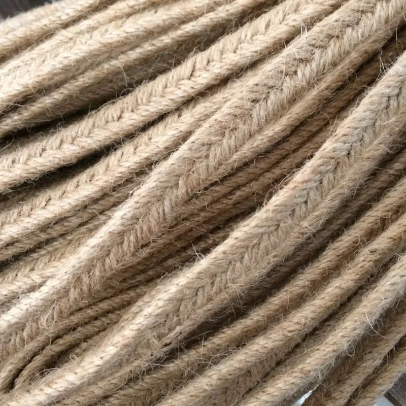 Flat Braided Jute Twine 12mm Wide Natural Jute Cord Rope for shoes