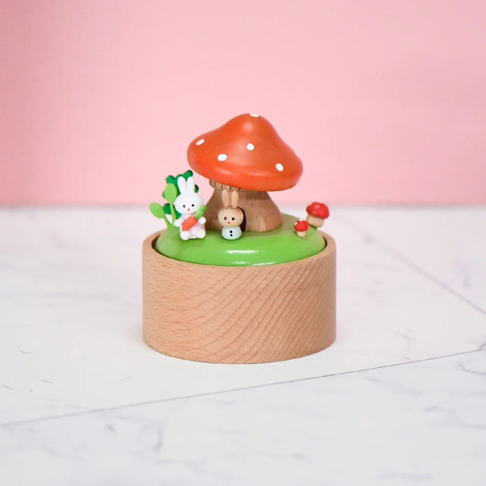 Симпатичные 8*8 см деревянные заводные часы механизм музыкальные шкатулки для подарка