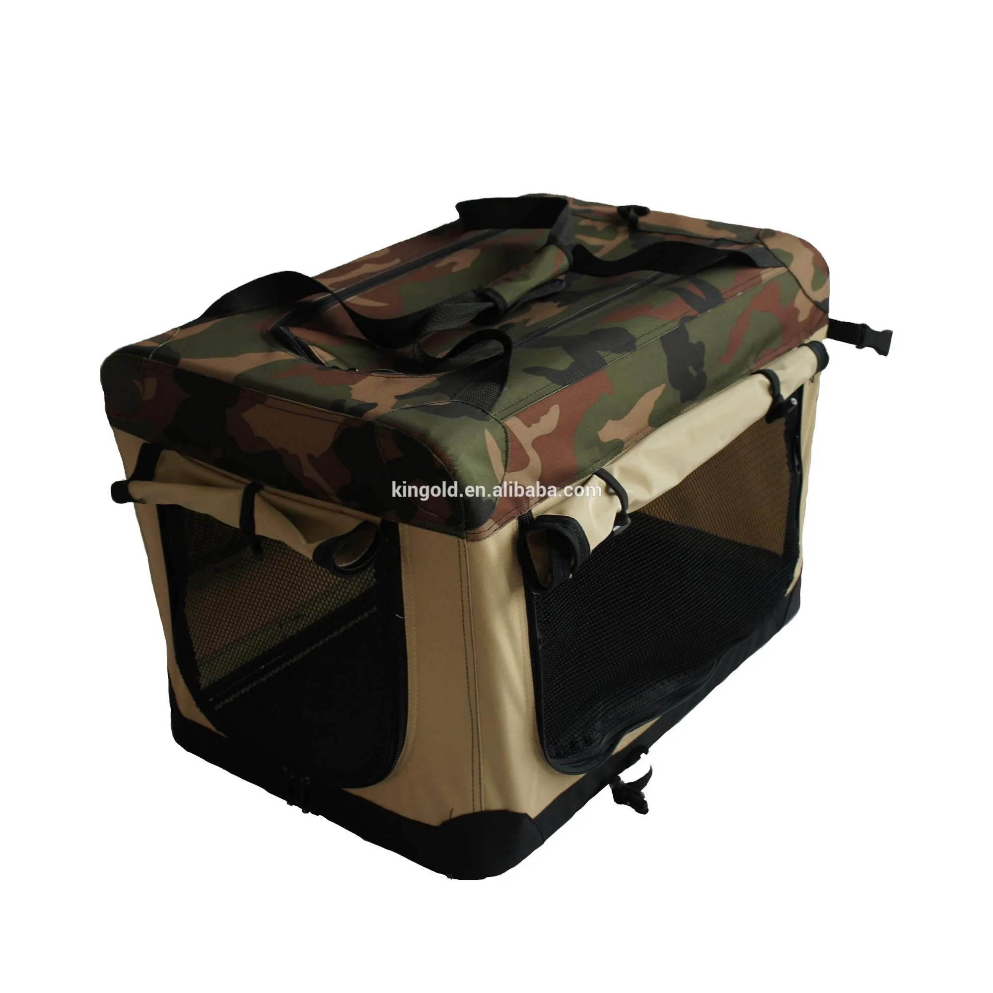 Dropship Wholesale Outdoor Travel Free Folding Soft-Sided Breathable Pet Bag Dog Bag