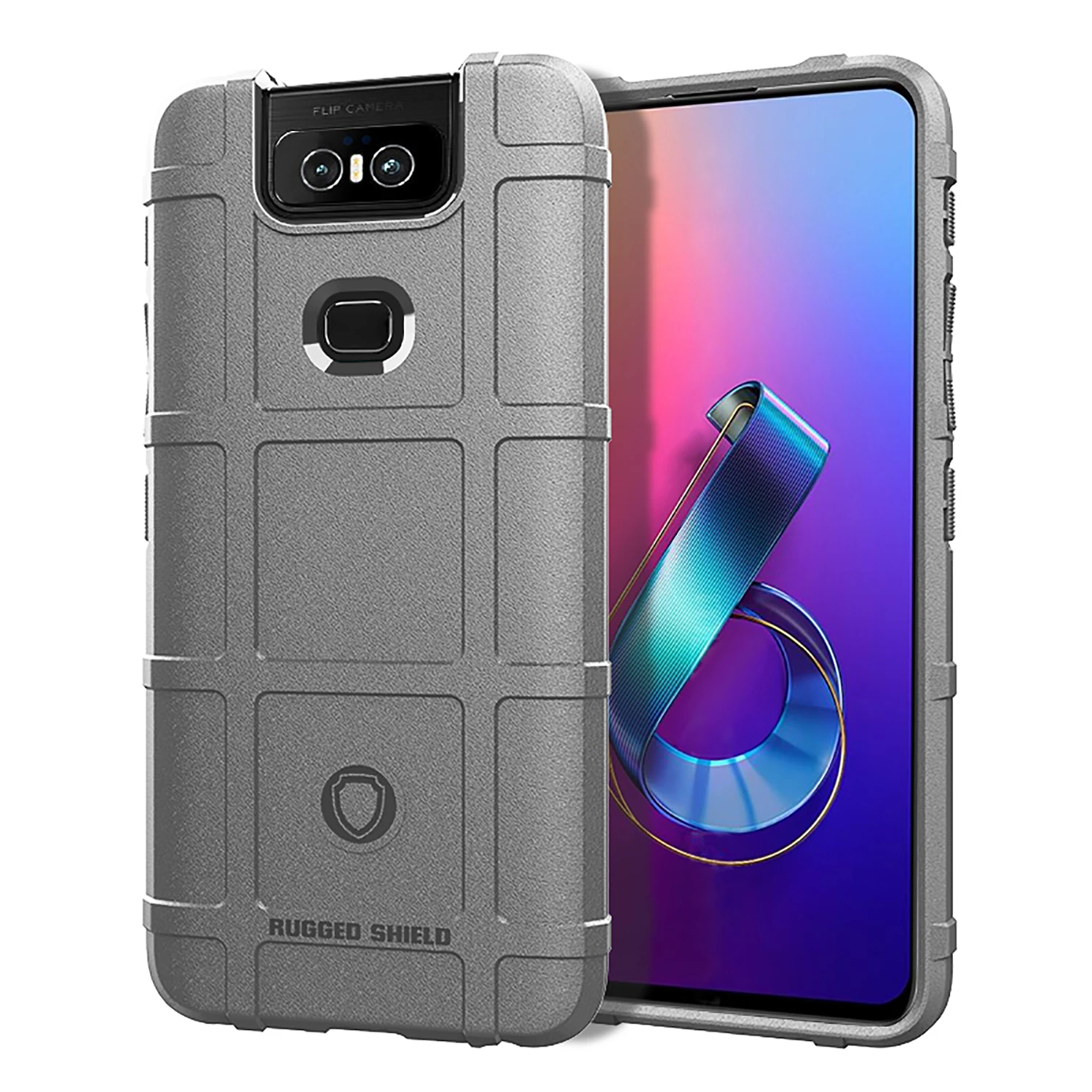 Rugged Shockproof Shield Soft Rubber Armor Case Cover For Asus zenfone 6 2019 ZS630KL