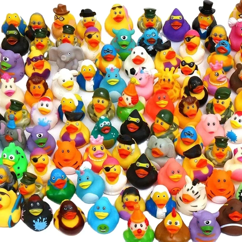 OEM Customized Yellow Plastic Ducks Preschool Bath Toys Bathtub Duckies Gift for Baby Shower Infants Toddlers Pool