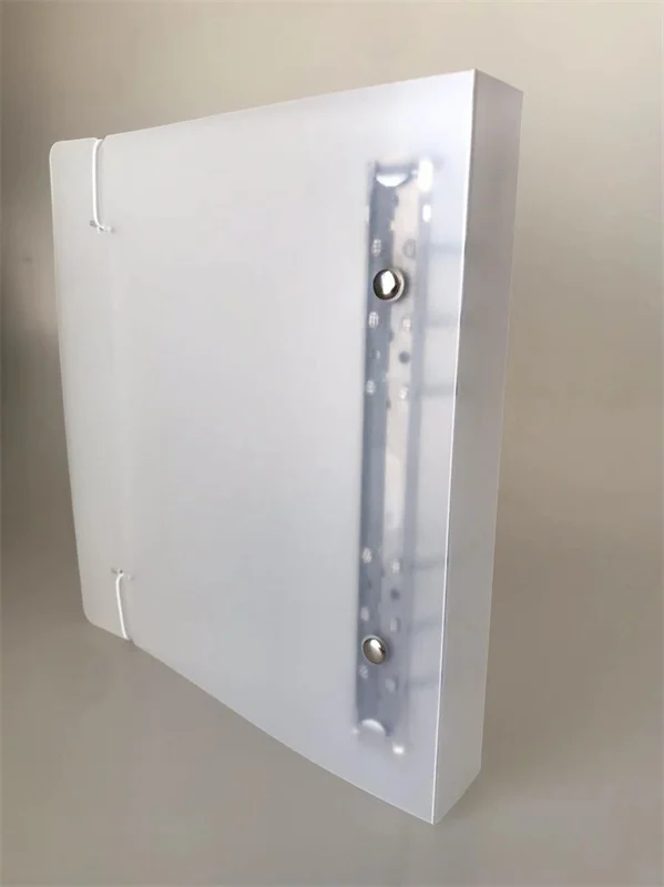 Office stationery custom logo PP 6 ring plastic transparent file folder A5 binder