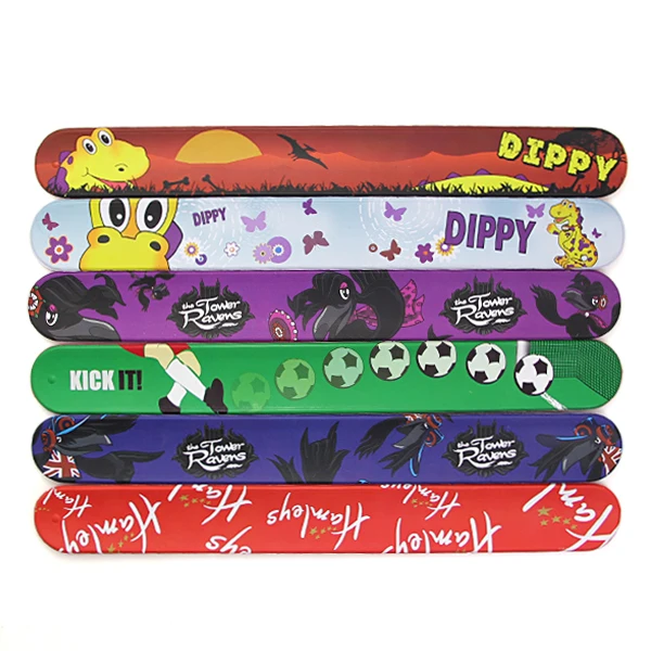 Custom Personalized Animal Print Wristband Silicone Slap Band Sublimation Slap Bracelets For Kids