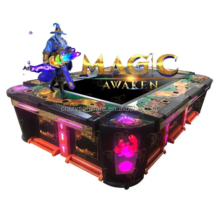 High Quality 10 Players 86/100 Inch Fish Machine Arcad Fishing Skill Game Magic Awaken