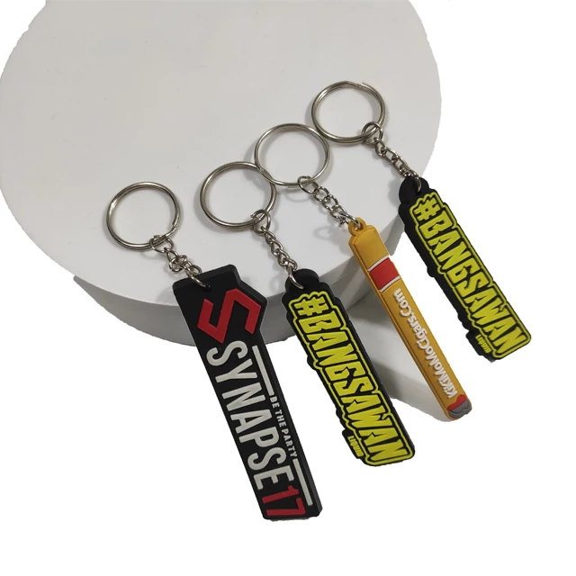 Custom logo keychain 3d pvc keychain Silicone Keyring pvc rubber key ring Personalized customizable keychain