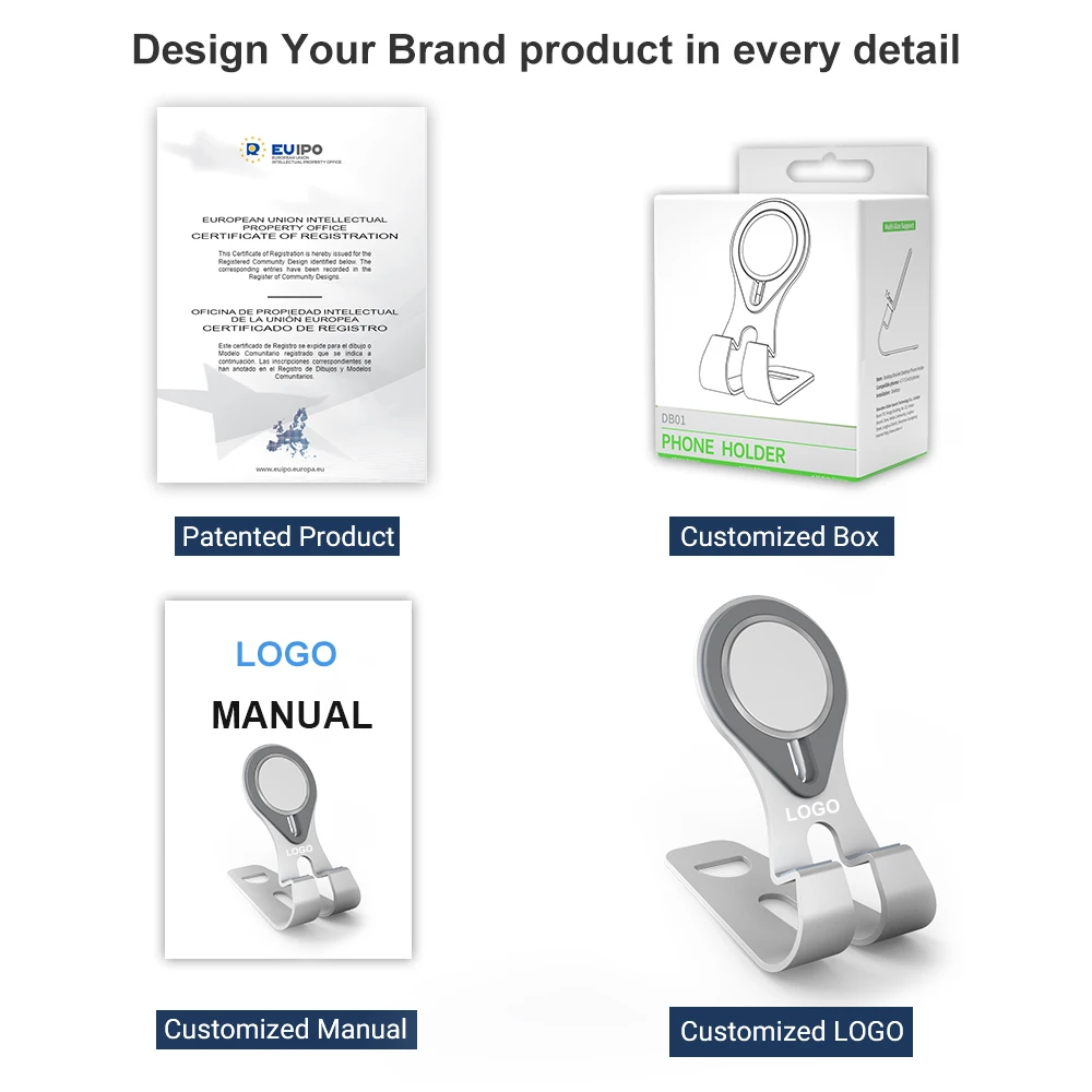 New desk cell phone holder 3mm aluminum metal desktop magsaf wireless charger Magnetic phone stand holder for MagSafe Charger