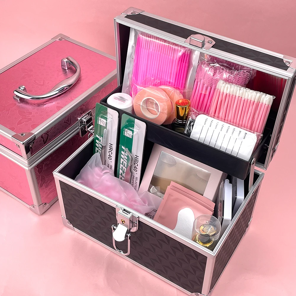 Wholesale Eyelash Extension Kits Lash Training Kit Professional Eye Lash Extensions Kit Bag Case With Mannequin Head