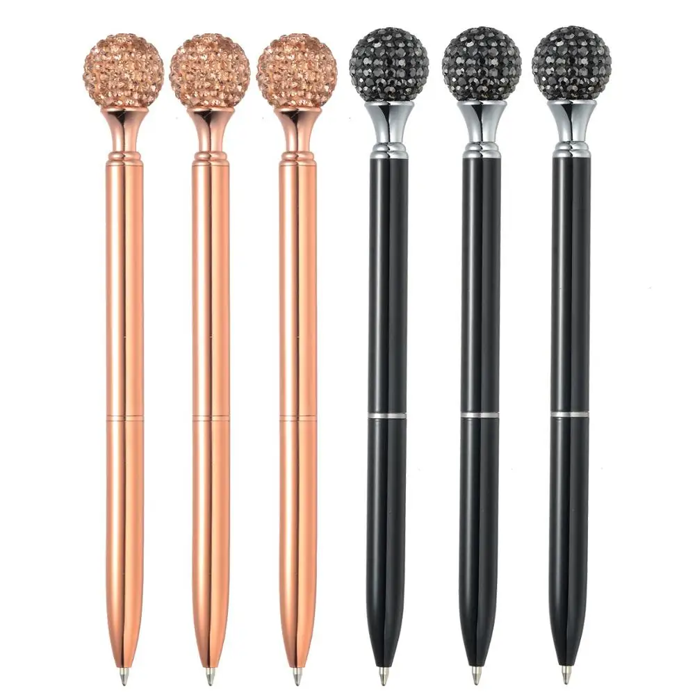 
Big diamond top multi color twist ball pen,Wholesale luxury for wedding souvenir metal ball point pen 
