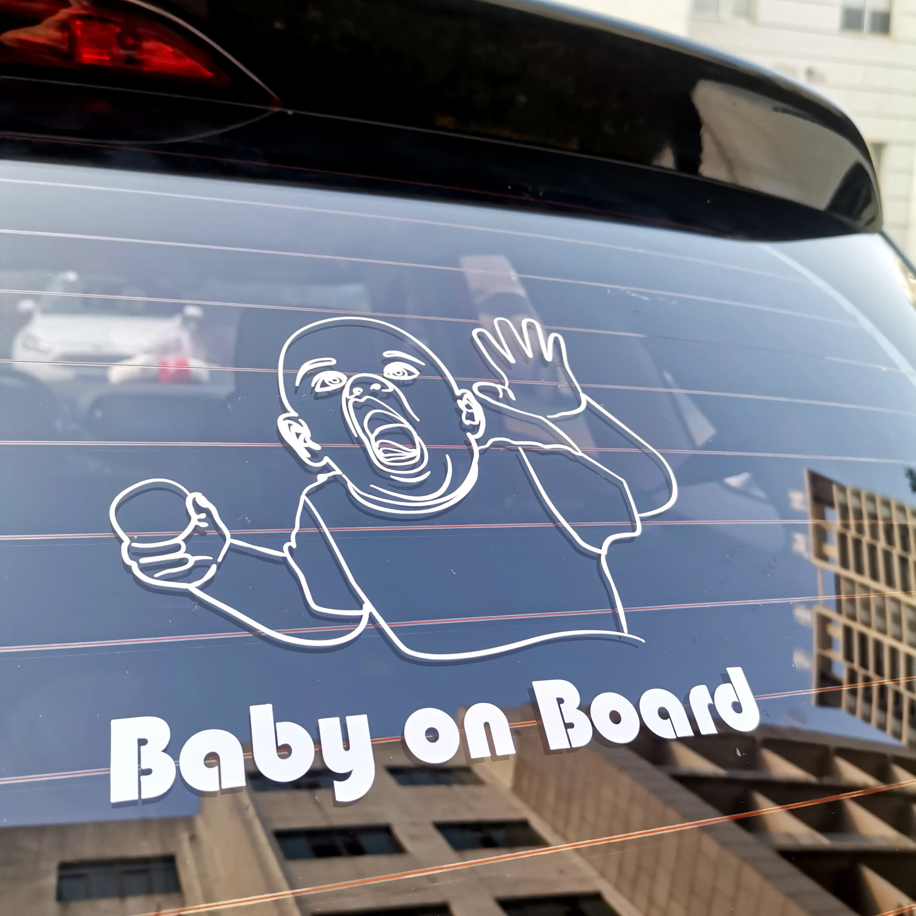 Customer logo design vinyl cool car stickers,baby in car stickers,PVC printing adhesive car decal