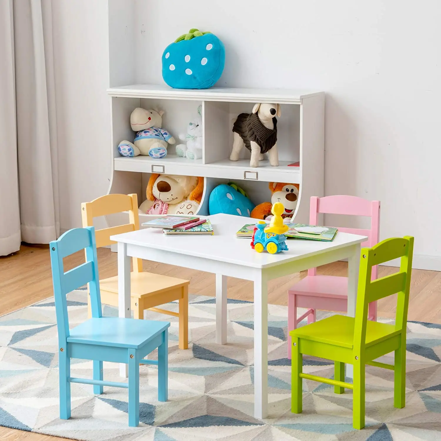 Wholesale Height Adjustable Mdf Kindergarten Children Table Set Square Baby Wood Activity Learning Kids Table And Chairs
