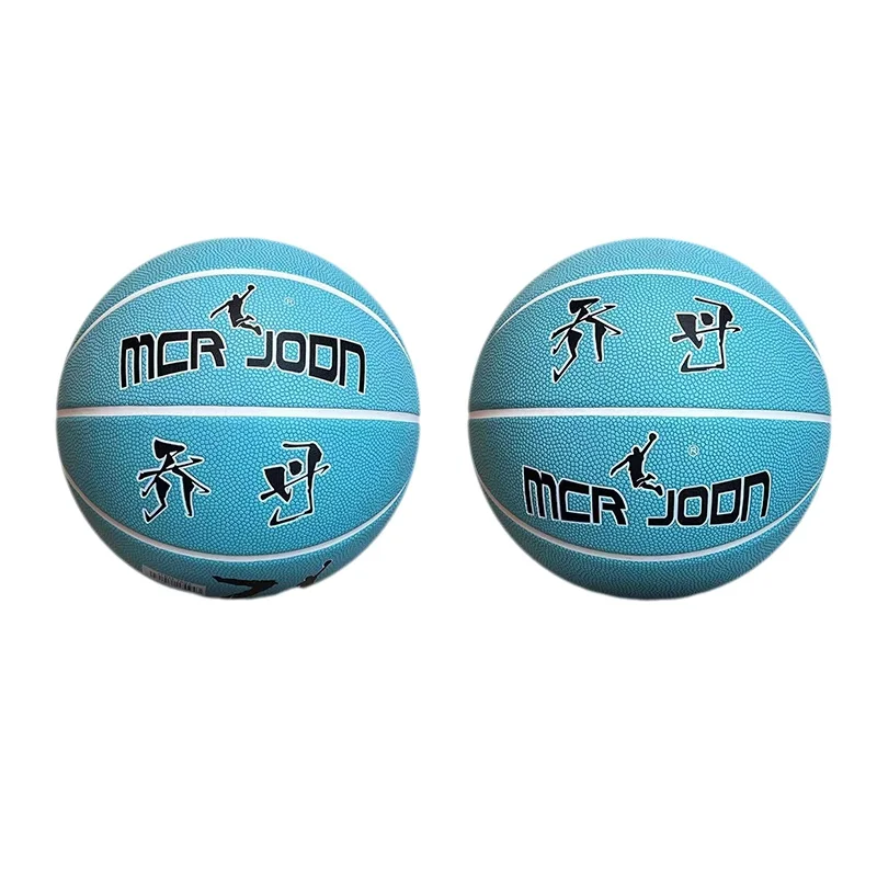 Hot Sale Custom Logo Printed Black PU Leather Basketball For Indoor And Outdoor Play