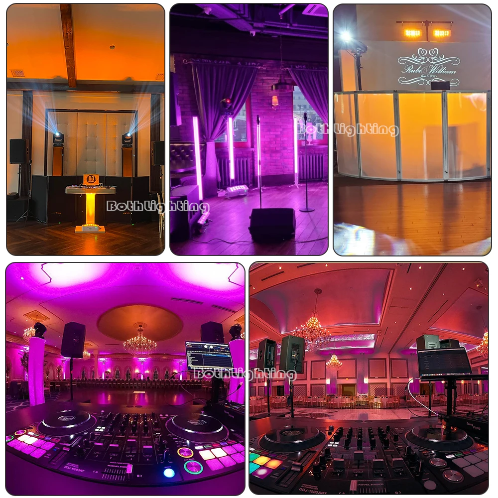 Battery powered Wash light wireless battery powered uplight 12x18w 6in1 led uplight with Wifi and remote control