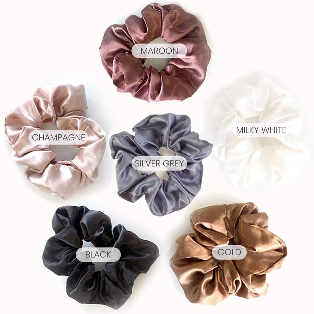 Hair Scrunchies Satin Elastic Scrunchy Colorful Hair Bobbles Hair Bands Ties
