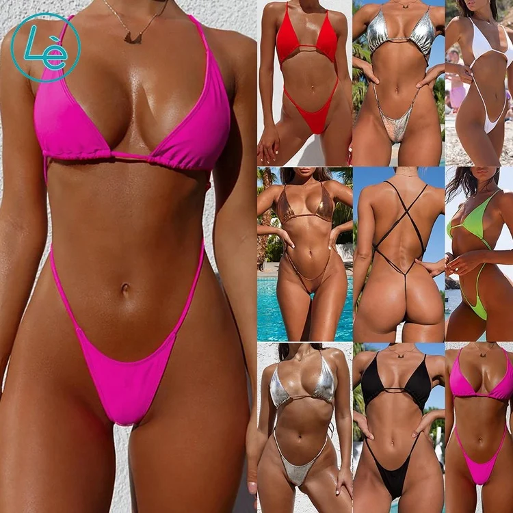 
2021 Top Selling Sexy Swimsuit Cut Out Push Up Bathing Suits Beach Micro Bikini For Women 