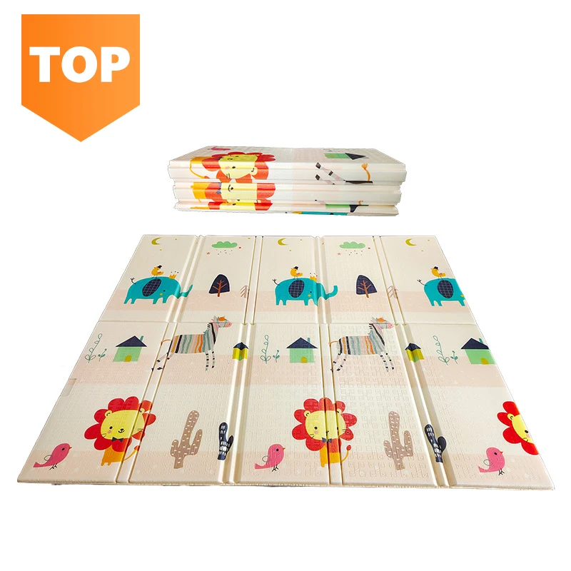 Custom xpe foam mat indoor toddler floor foldable folding kids crawling baby playmat play mats for baby child