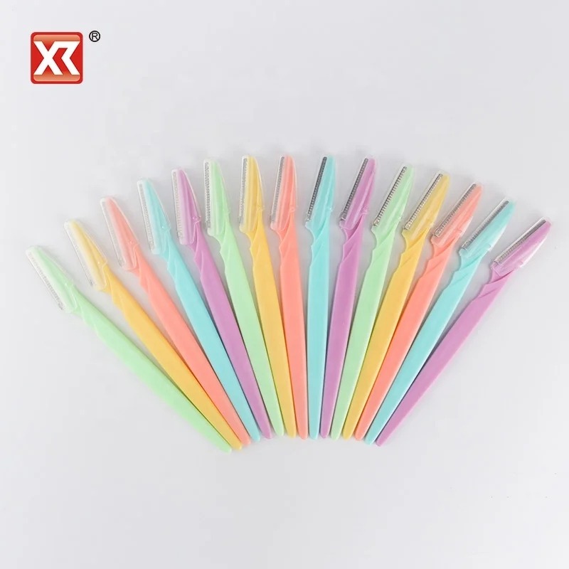 Customized disposable dermaplane skin care tool eyebrow razor blades