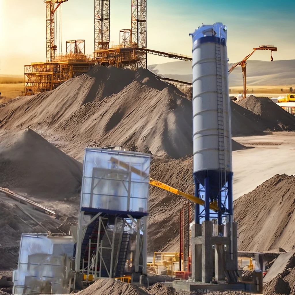 50m3 permeable Pavement Cement Brick Concrete batching Plant with twin shaft  concrete mixer