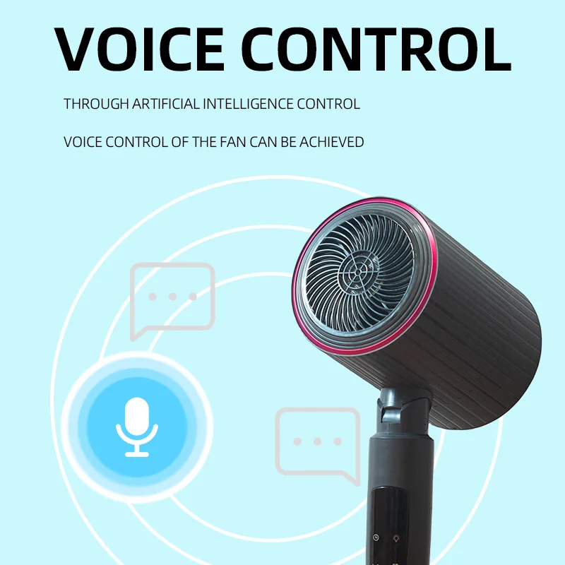 portable electronic aromatherapy fan voice control standing fan height adjustable air circulator fan air purifier