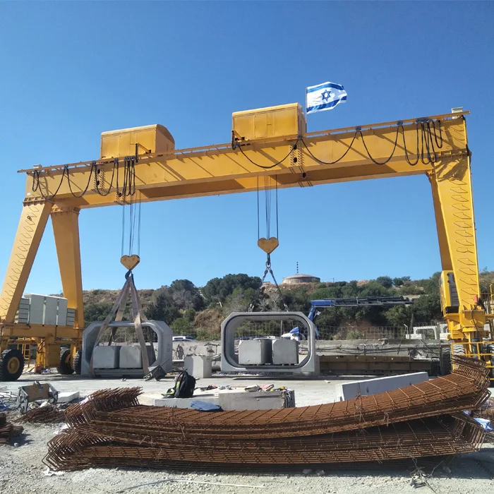 automatic/Remote  45ton rtg crane electric rubber tyred gantry crane straddle carrier