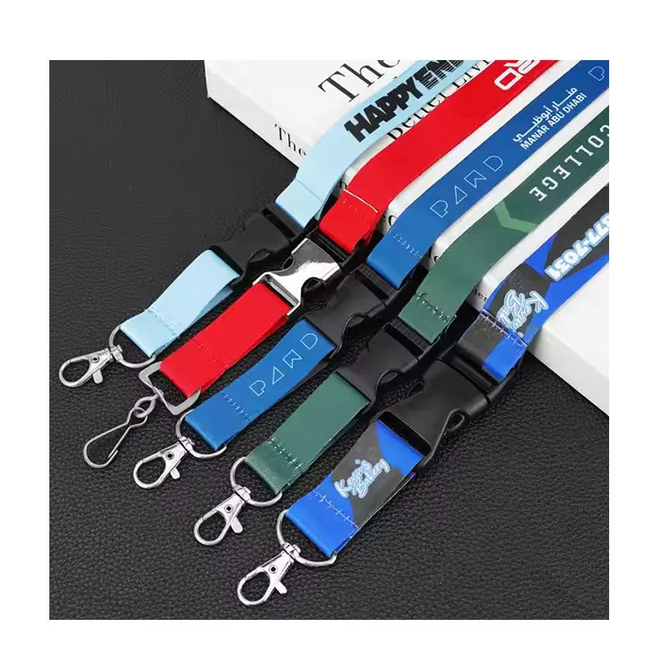 Wholesale Polyester Cheap Lanyard Custom Sublimation Printed Lanyard No Minimum Order Creative Polyester Lanyard